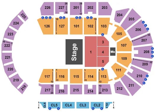  WILLIE NELSON Seating Map Seating Chart