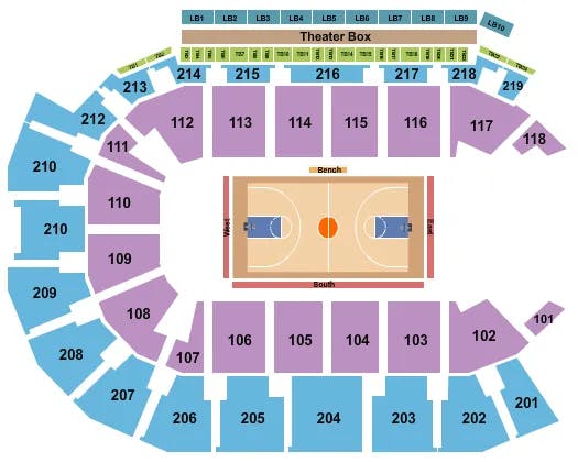  BASKETBALL GLOBETROTTERS Seating Map Seating Chart