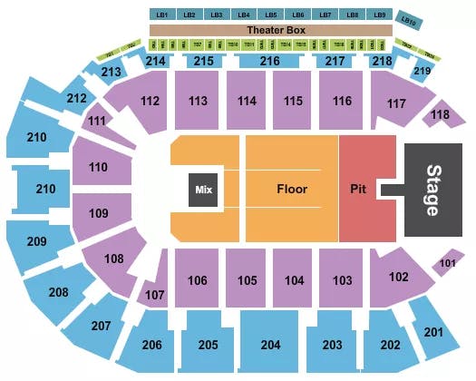  CODY JOHNSON 2 Seating Map Seating Chart