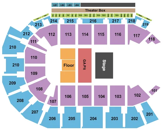  ENDSTAGE GA PIT 3 Seating Map Seating Chart