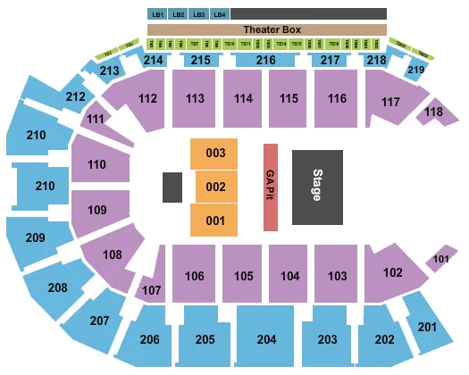  ENDSTAGE GA PIT Seating Map Seating Chart