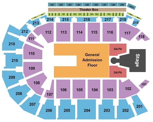  MORGAN WALLEN Seating Map Seating Chart