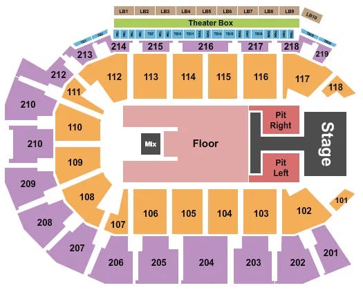  OLD DOMINION Seating Map Seating Chart