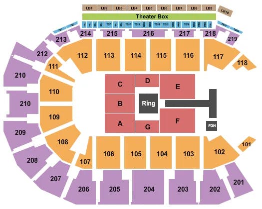  WWE Seating Map Seating Chart