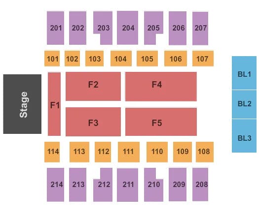  ENDSTAGE Seating Map Seating Chart