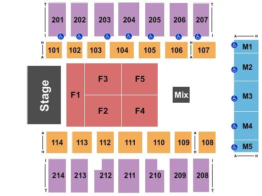  ENDSTAGE 3 Seating Map Seating Chart