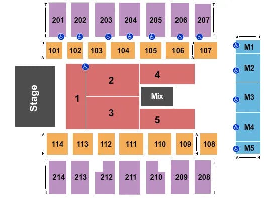  ENDSTAGE 2 Seating Map Seating Chart