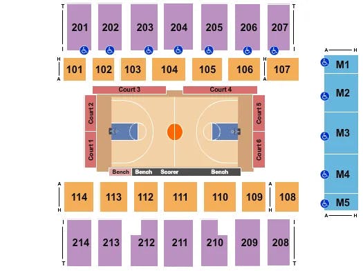  HARLEM GLOBETROTTERS Seating Map Seating Chart