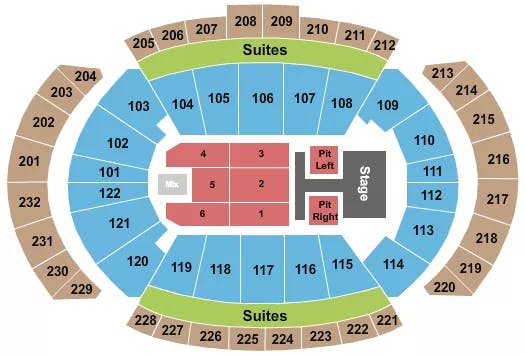 T MOBILE CENTER OLD DOMINION Seating Map Seating Chart