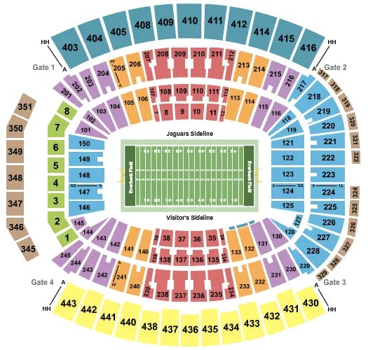  FOOTBALL Seating Map Seating Chart