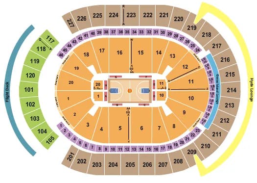 T MOBILE ARENA BASKETBALL 3 Seating Map Seating Chart
