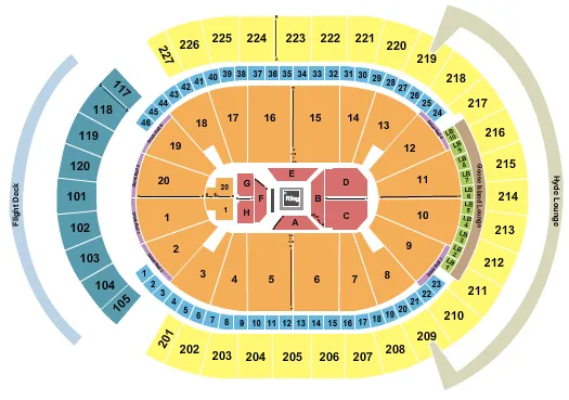 T MOBILE ARENA BOXING 4 Seating Map Seating Chart