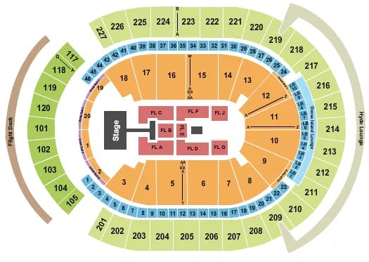 T MOBILE ARENA DEPECHE MODE 2 Seating Map Seating Chart