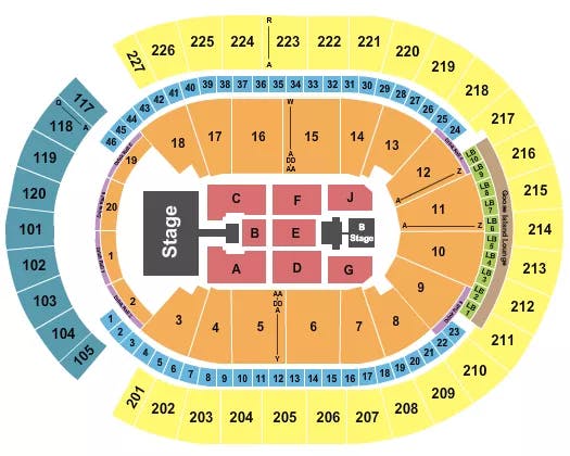 T MOBILE ARENA ENRIQUE IGLESIAS Seating Map Seating Chart