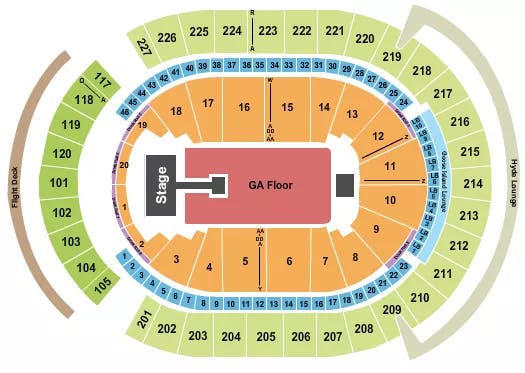 T MOBILE ARENA FUTURE Seating Map Seating Chart