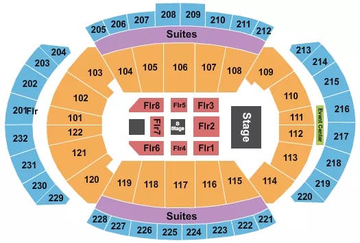 T MOBILE CENTER AIR1 WORSHIP Seating Map Seating Chart