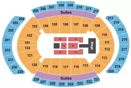 T MOBILE CENTER JHENE AIKO Seating Map Seating Chart
