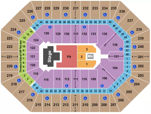  AVENGED SEVENFOLD Seating Map Seating Chart