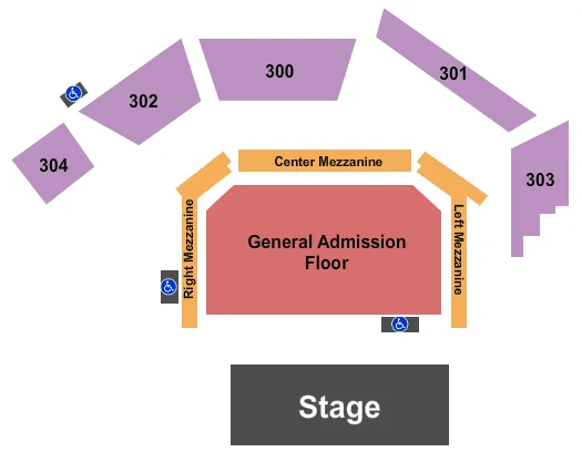 THE EASTERN GA ENDSTAGE GA FLOOR 2 Seating Map Seating Chart