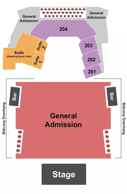 THE ASTRO NE ENDSTAGE GA 2 Seating Map Seating Chart