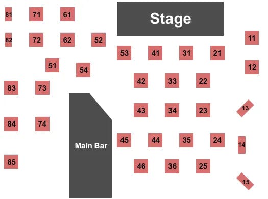 THE BASEMENT EAST NASHVILLE TABLES Seating Map Seating Chart