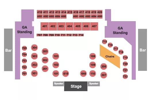 THE CANYON MONTCLAIR THROWBACK THURSDAYS Seating Map Seating Chart