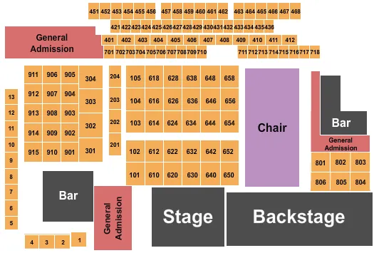 THE CANYON MONTCLAIR HERMANS HERMITS Seating Map Seating Chart