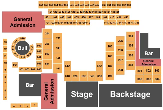 THE CANYON MONTCLAIR KINGDOM COME Seating Map Seating Chart