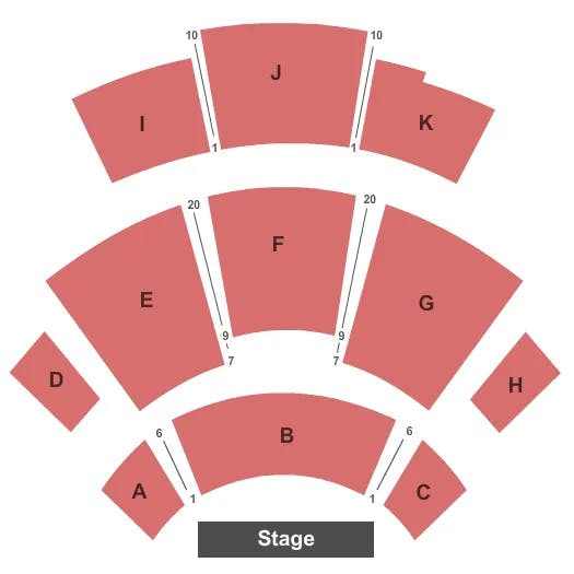  END STAGE Seating Map Seating Chart