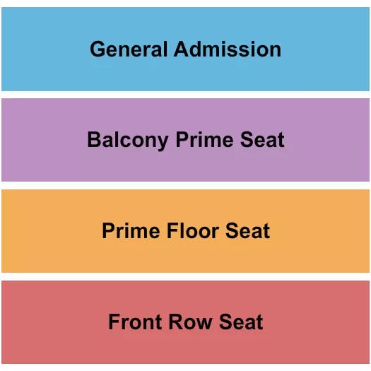  FRONT ROW PRIME FLOOR BALCONY GA Seating Map Seating Chart