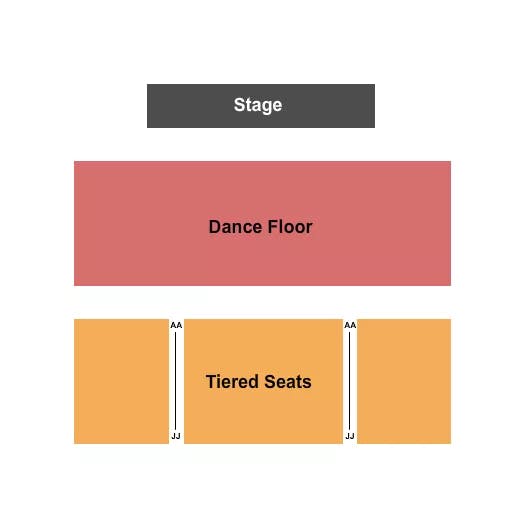 THE CENTER FOR THE ARTS GRASS VALLEY ENDSTAGE DANCEFLOOR Seating Map Seating Chart