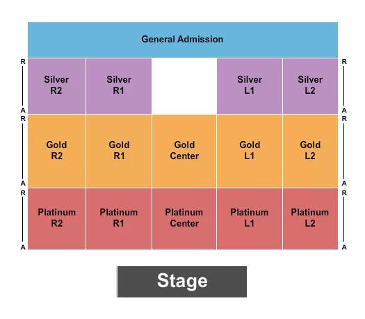 THE CHIEFS EVENT CENTER AT SHOSHONE BANNOCK CASINO ENDSTAGE 3 Seating Map Seating Chart