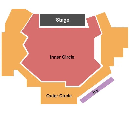 THE COMEDY ZONE JACKSONVILLE TABLESBAR Seating Map Seating Chart