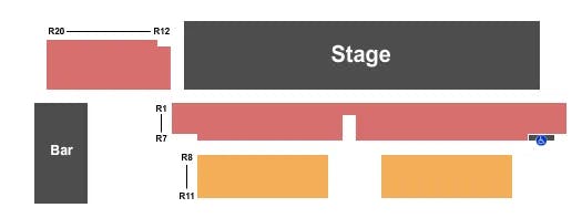 THE CRESCENT BALLROOM PHOENIX END STAGE Seating Map Seating Chart