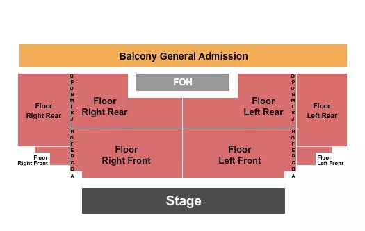  ENDSTAGE GA BALCONY Seating Map Seating Chart