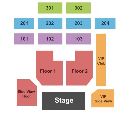 THE FILLMORE CHARLOTTE ARON LEWIS Seating Map Seating Chart