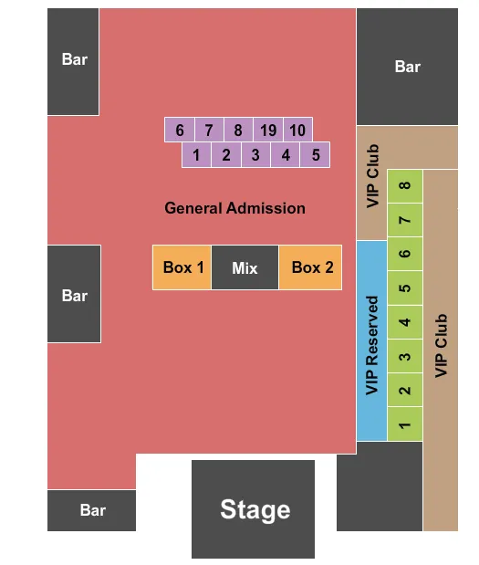 THE FILLMORE CHARLOTTE JEEZY Seating Map Seating Chart