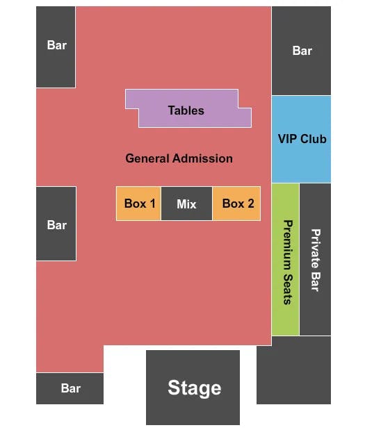 THE FILLMORE CHARLOTTE TASH SULTANA Seating Map Seating Chart