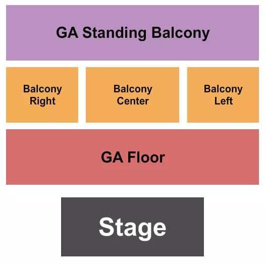  GA FLOOR BALCONY W RSVD Seating Map Seating Chart