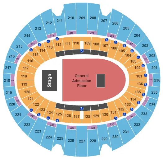  END STAGE GA FLOOR Seating Map Seating Chart