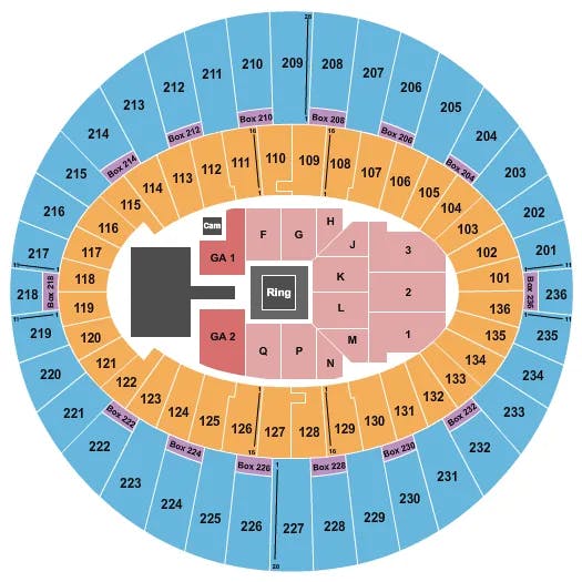  BOXING 2 Seating Map Seating Chart