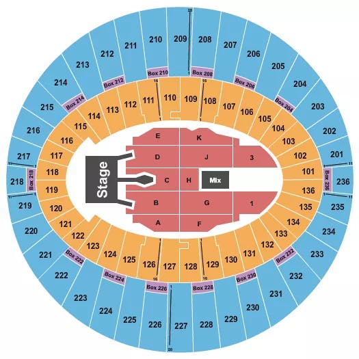  TIM MCGRAW Seating Map Seating Chart