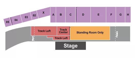 THE GRANDSTAND AT THE GREAT FREDERICK FAIR FREDERICK ENDSTAGE 2 Seating Map Seating Chart