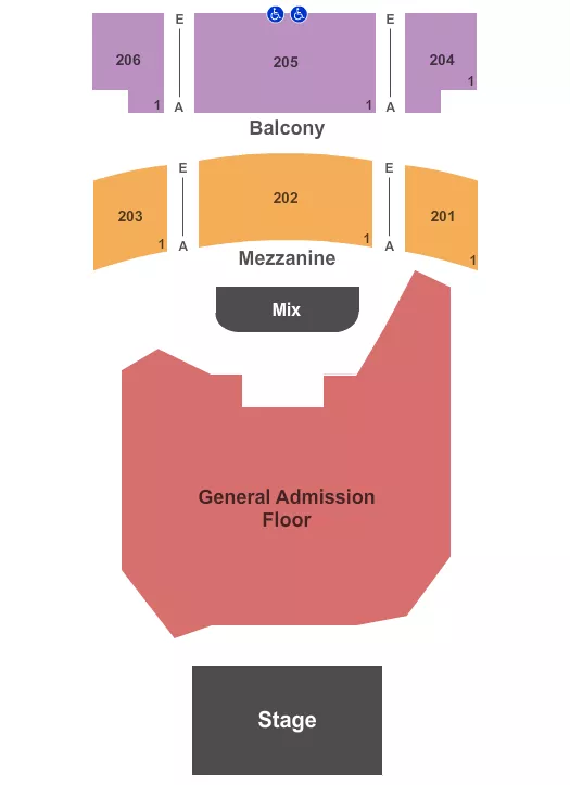  ENDSTAGE GA FLR Seating Map Seating Chart