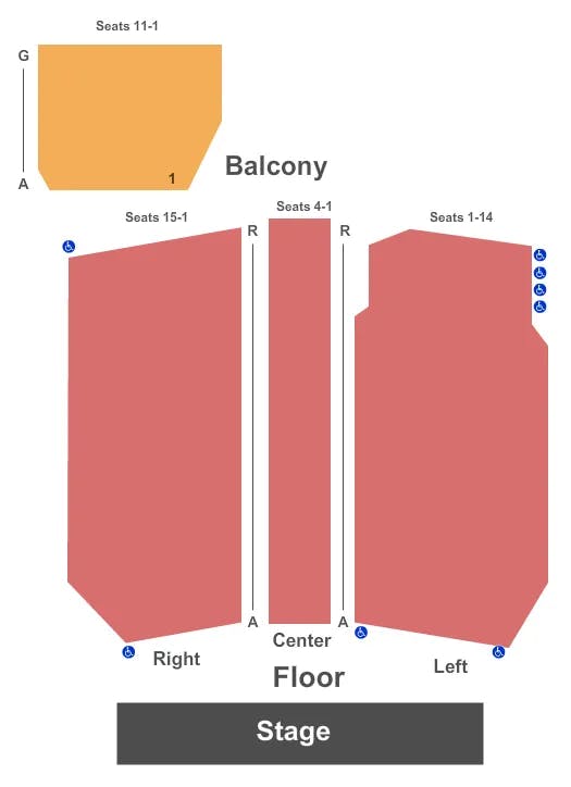  END STAGE Seating Map Seating Chart