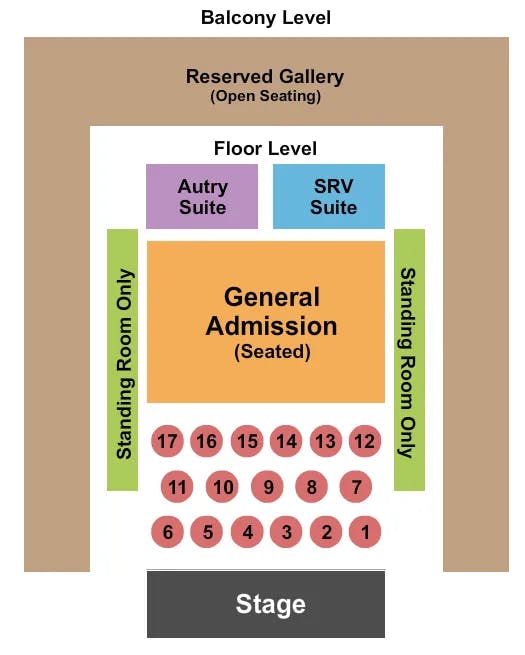  ENDSTAGE TABLES Seating Map Seating Chart