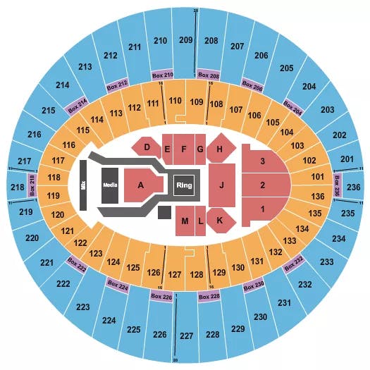  GOLDEN BOY BOXING Seating Map Seating Chart