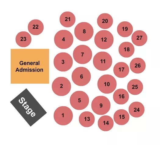  GA TABLES Seating Map Seating Chart