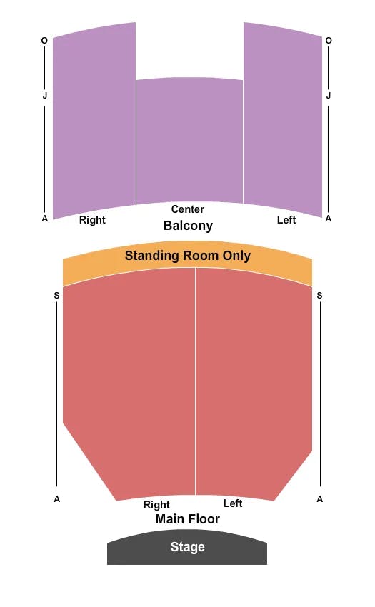  END STAGE Seating Map Seating Chart