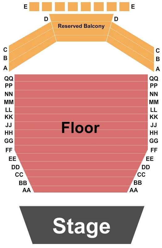 THE QUEEN WILMINGTON TOMMY EMMANUEL Seating Map Seating Chart